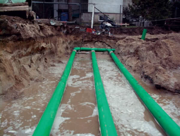 Gruntowy wymiennik ciepła GEOHEAT w warunkach wysokich wód gruntowych