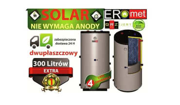 Dwupłaszczowy wymiennik 300 l solarny