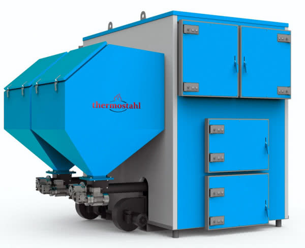 BIOCARBON  MAX  - ekologiczny kocioł grzewczy dużej mocy, z podajnikiem ślimakowym do spalania ekogroszku