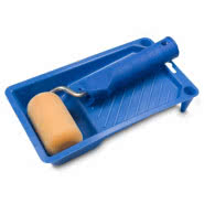 Wałek flock zaokrąglony z uchwytem oraz kuweta