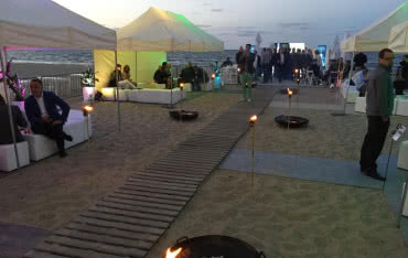 Płyty tarasowe Solid 2.0 marki Opoczno na plaży w Sopocie