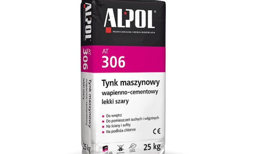 Tynk maszynowy w mniejszym opakowaniu