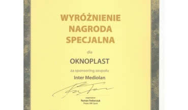 OKNOPLAST laureatem The Champ Awards