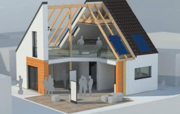 Dachówki marki Koramic na dachu domu eko_logicznego