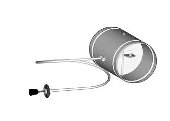 Przepustnica z cięgnem