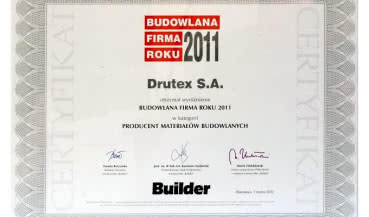 DRUTEX otrzymał tytuł "Budowlana Firma Roku 2011"