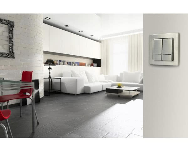 Osprzęt elektroinstalacyjny Ospel - seria Sonata Stal Inox