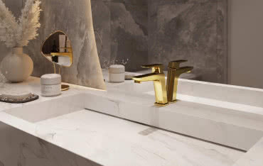 Do jakich łazienek pasują złote baterie? 