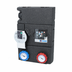 Grupa pompowa do kotłów na paliwo stałe, z termostatycznym zaworem mieszającym GST200