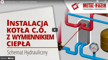 Instalacja kotła c.o. z wymiennikiem ciepła