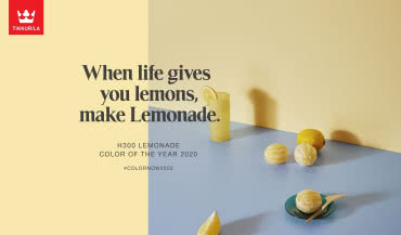 Farba Lemonade kolorem roku 2020 firmy Tikkurila
