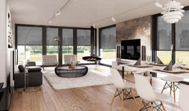 Osłony typu screen do dużych przeszkleń