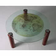 Stolik Świat ze szkła fusingowanego