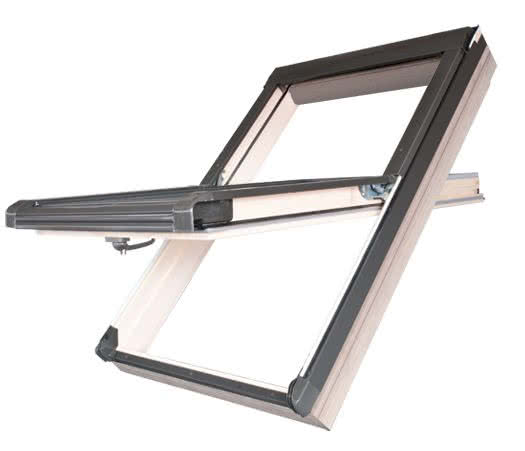 Drewniane energooszczędne+ okno obrotowe VSO E3