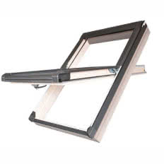 Drewniane energooszczędne+ okno obrotowe VSO E5