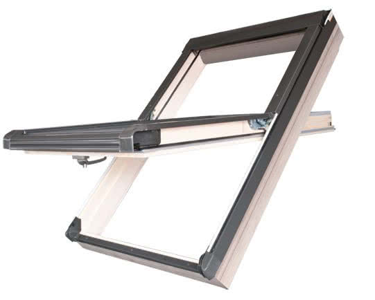 Drewniane energooszczędne+ okno obrotowe VSO E5