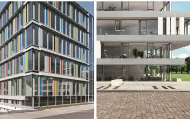 Rozwiązania Schüco w fasadach inspirowanych motywem kodu kreskowego