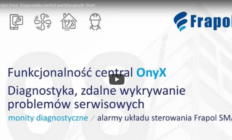 Diagnostyka central wentylacyjnych FRAPOL OnyX