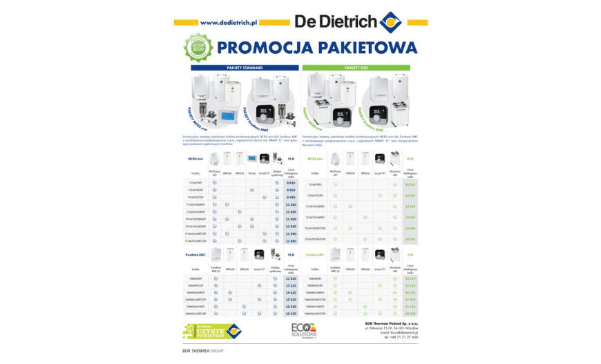 Promocja pakietowa kotłów De Dietrich