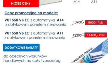 Centrale wentylacyjne z odzyskiem ciepła w atrakcyjnych cenach!