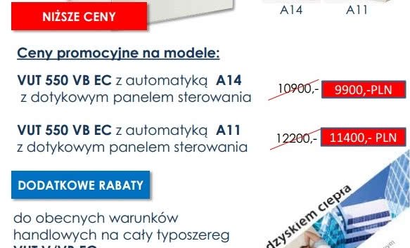Centrale wentylacyjne z odzyskiem ciepła w atrakcyjnych cenach!