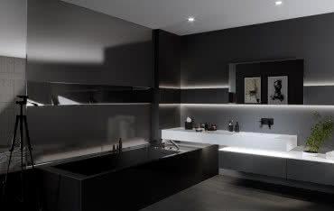 Baterie łazienkowe w czerni i bieli