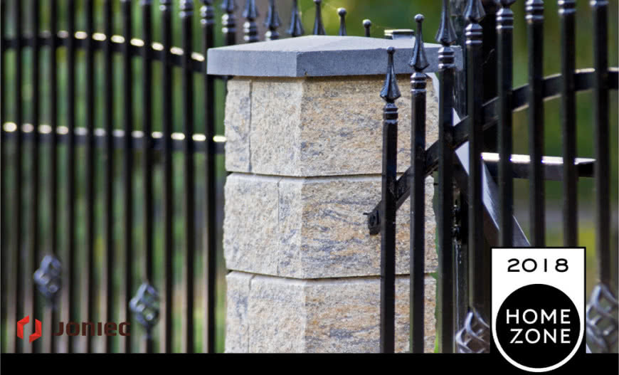 Certyfikat HOME ZONE Jakość i Niezawodność 2018 dla firmy JONIEC® za ogrodzenie łupane GORC®