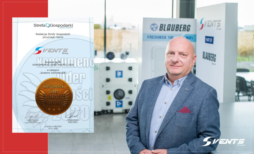 Konsumencki Lider Jakości 2020 dla Vents Group