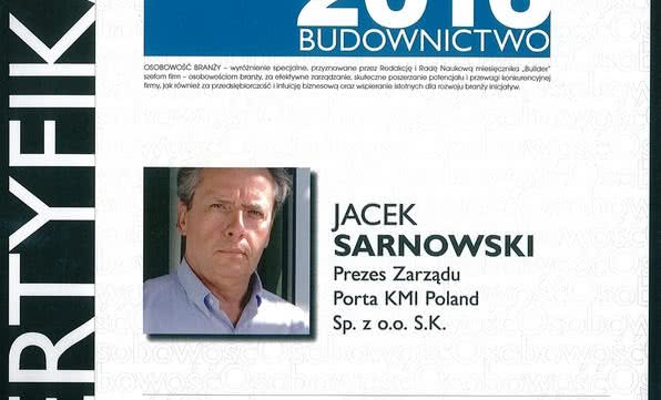 Prezes PORTA DRZWI "Osobowością Branży 2016"