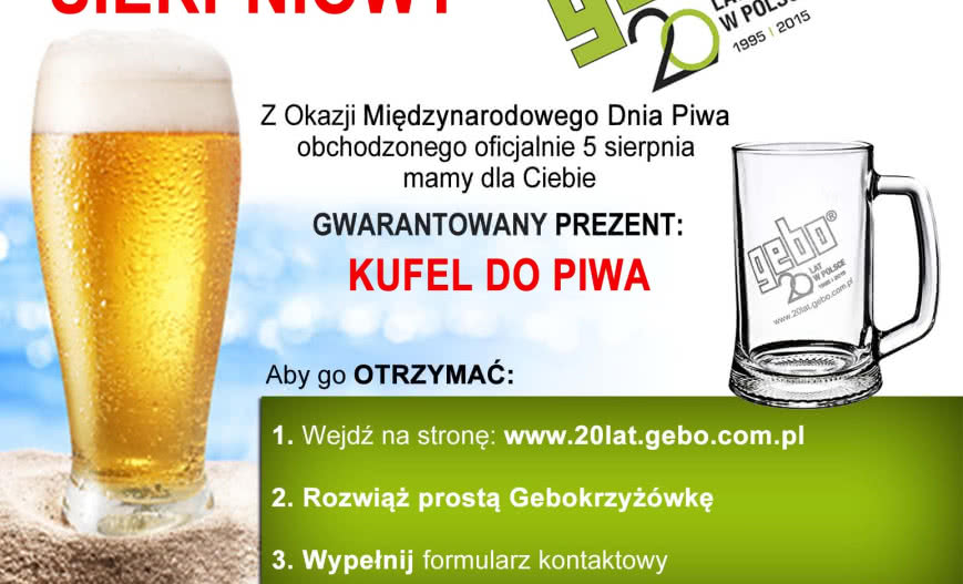 Konkurs sierpniowy Gebo z atrakcyjną Nagrodą Gwarantowaną!