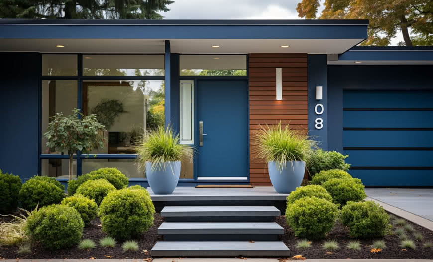 Niebieskie drzwi wejściowe – hit czy kit? Zobacz, jak je stylowo wyeksponować!