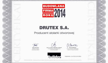 DRUTEX Budowlaną Firmą Roku 2014