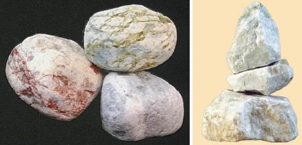 Kamień łamany dolomitowy i otoczaki dolomitowe