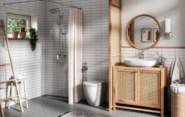 Ażurowe światło w łazience