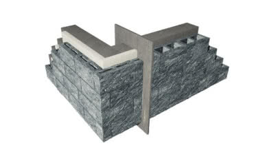 Ściany trójwarstwowe wykończone bloczkami elewacyjnymi TOM