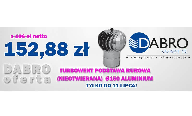Podstawa rurowa Turbowent za 152,88 zł netto!