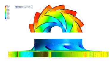 Współpraca wirnika z kierownicą odśrodkową w wielostopniowej pompie wirowej typu WH (Ansys CFD)