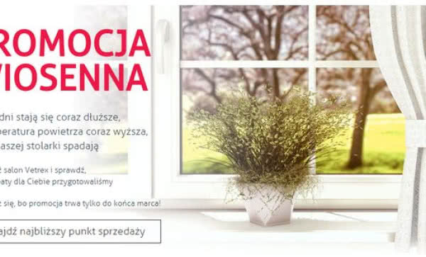 Wiosenne rabaty na stolarkę Vetrex