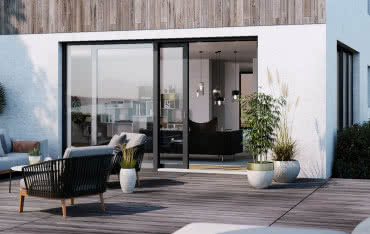 Przesuwne okna i drzwi z systemu profili SYNEGO SLIDE REHAU
