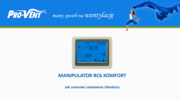 RC6 komfort - jak zmieniać ustawienia chłodnicy