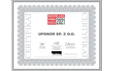 Tytuł Budowlana Firma Roku dla Uponor