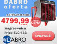 Poznaj świetne ceny hurtowni wentylacyjnej DABROwent! Nagrzewnice Frico ELC 633 już za 4799,99 zł netto