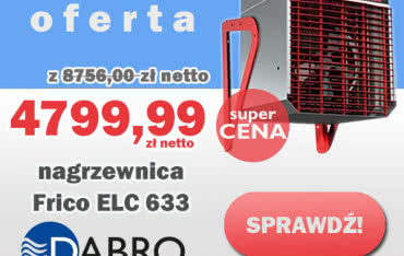Poznaj świetne ceny hurtowni wentylacyjnej DABROwent! Nagrzewnice Frico ELC 633 już za 4799,99 zł netto