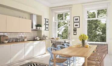 Malowanie kuchni farbami Beckers