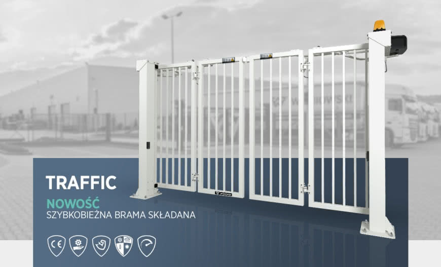 Nowość! Szybkobieżna brama składana Traffic marki Wiśniowski