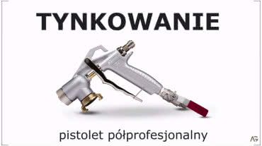 Natrysk czarnego tynku elewacyjnego typu baranek - pistolet półprofesjonalny