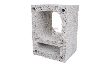 K38 W - lekki kominowy pustak na bazie keramzytu