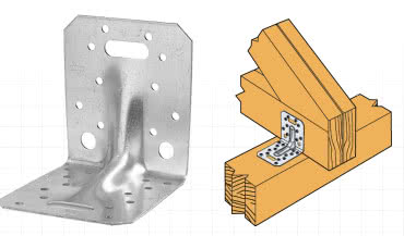 Mocowanie wiązarów dachowych kątownikiem ACRL