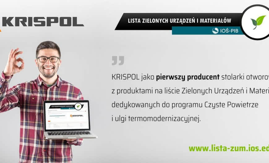 Krispol na liście Zielonych Urządzeń i Materiałów dedykowanych