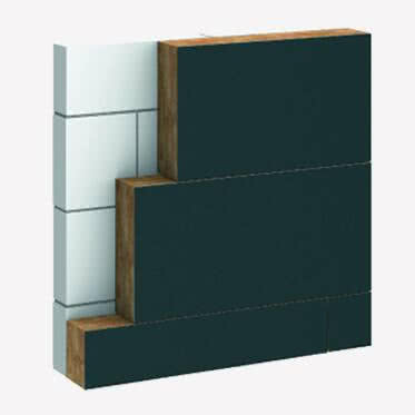 Płyty z mineralnej wełny szklanej pokryte czarnym welonem z włókna szklanego